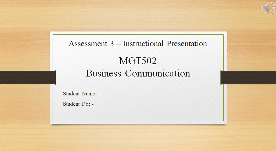 MGT502 Business Communication Assignment Sample Paper-2