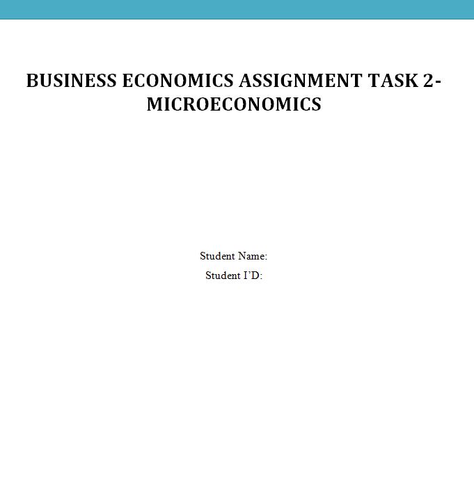 BUECO5903 Business Economics Assignment Sample Paper-1