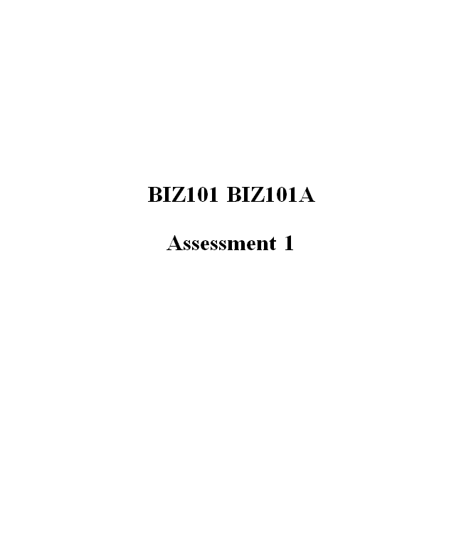 BIZ101/BIZ101A Business Communications Sample Paper-1